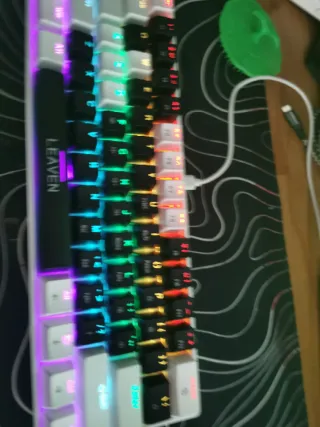 Teclado Mecánico LEAVEN Negro/Blanco