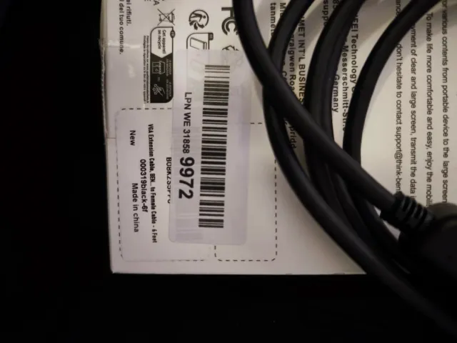 Cable BENFEI VGA Macho/Hembra 1.8m