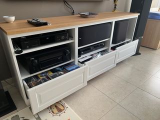 Mueble TV IKEA Bestä Blanco y Madera