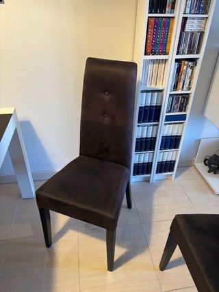 Mesa comedor cristal negro y 4 sillas