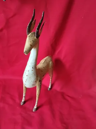 Escultura Gacela Metal Decorativa
