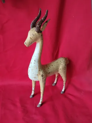 Escultura Gacela Metal Decorativa