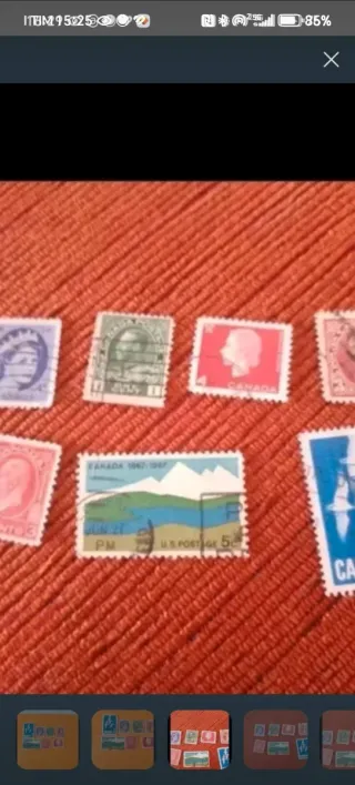 7 Francobolli Canadesi Usati