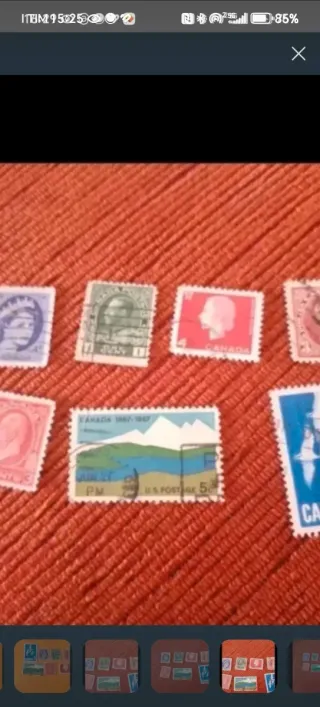 7 Francobolli Canadesi Usati