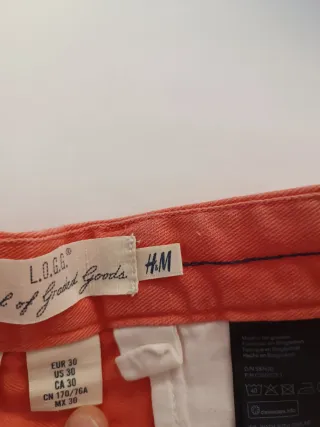 Bermudas H&M Hombre Naranja