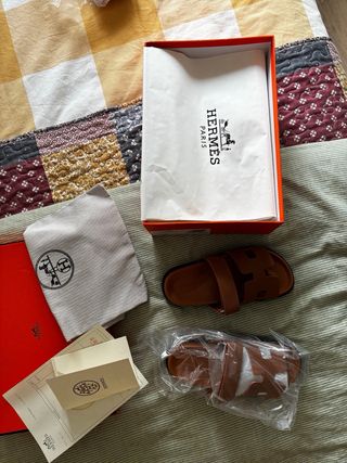 Sandali Hermes in pelle marrone taglia 35