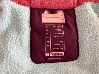 Chaqueta Nieve polar abrigo Wedze Decahlon 18-24m