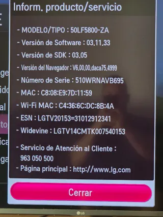 Smart TV LG 50" 50LF5800