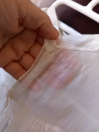 2 piezas Traje Bautizo Antiguo Organza 1900