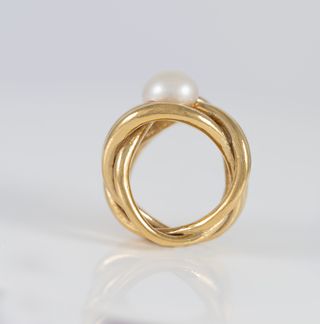 Anillo Tous en Plata Vermeil y perla cultivada