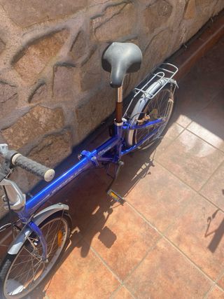 Bicicleta plegable azul