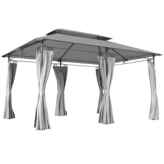 Cenador Jardín 4x3m Doble Techo
