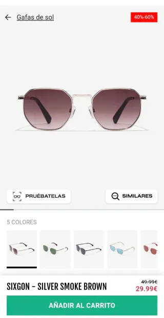 Gafas Hawkers Sixgon Plata y Marrón
