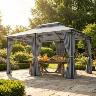 Cenador Jardín 3x4m Pabellón Gazebo