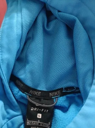 Sudadera Nike Azul Dri-Fit Talla 12 -13