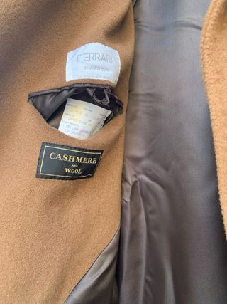 Cappotto Ferrari Lana Cammello Taglia XL