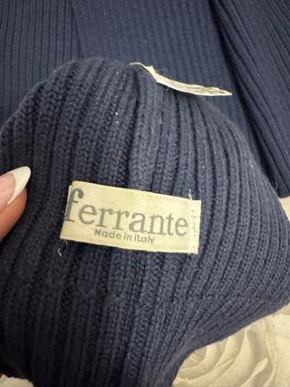 Set cappello e sciarpa Ferrante blu