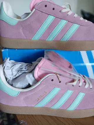 Adidas Gazelle Rosa y Menta