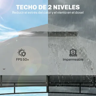 Cenador Carpa Jardín Doble Techo