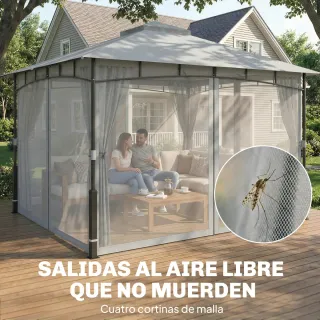 Cenador Carpa Jardín Doble Techo