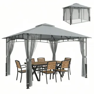 Cenador Carpa Jardín Doble Techo