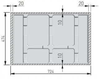 Set di bidoni della spazzatura GTV AxiSpace 4x15L 800 mm