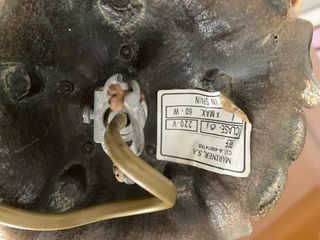 Lámpara art deco Cristal y Metal Dorado