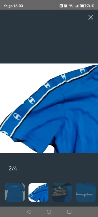 Camiseta Champion Azul Talla M