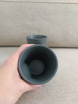 Tazas Revol Froissé Cerámica Grises (2 uds)