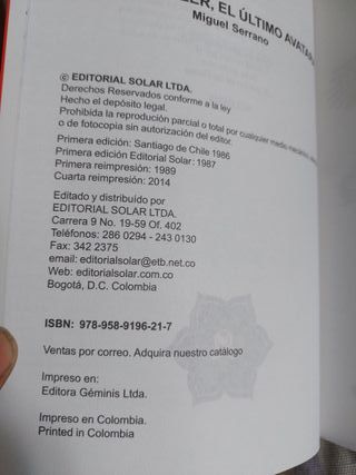 Libro Hitler el Ultimo Avatara Miguel Serrano