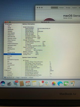 MacBook Air 13 2017 8GB RAM 128GB SSD Plata