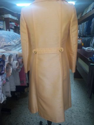 Abrigo vintage Terlenka lino dorado.