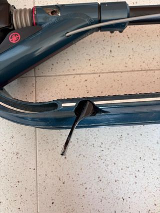 Patinete Oxelo Mid9 Azul Petróleo, plegado