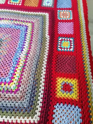 Colcha manta de Ganchillo Granny