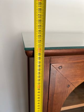 Mueble botellero vinoteca madera y cristal