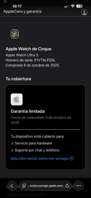 Apple Watch Ultra 3 Plata GARANTÍA