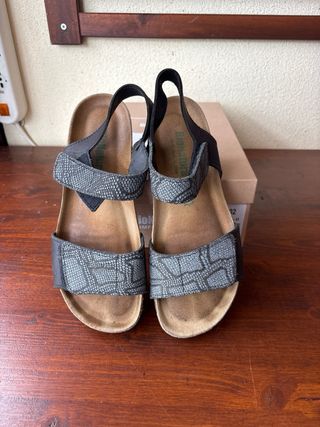 Sandali BioNatura Nero/Argento