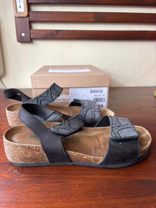 Sandali BioNatura Nero/Argento