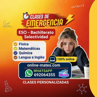 CLASES DE URGENCIA DE MATEMÁTICAS FÍSICA QUÍMICA