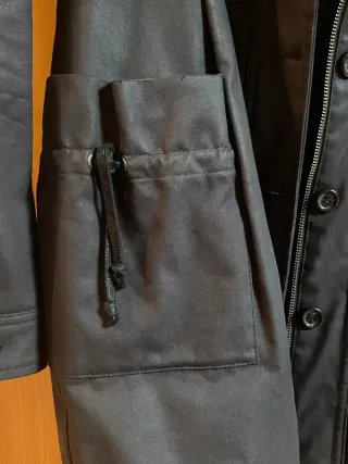 Gabardina Mujer Forro Azul Marino Negra