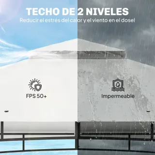 Carpa Cenador Jardín Doble Techo