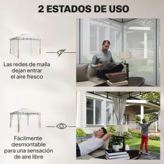 Carpa Cenador Jardín Doble Techo