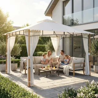 Carpa Cenador Jardín Doble Techo