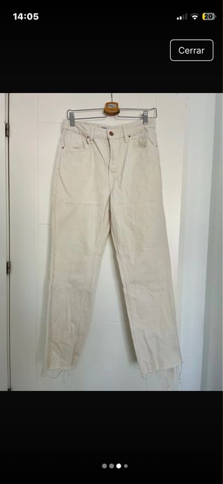 Vaquero Zara Blanco