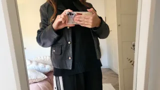 Giacca ecopelle MNG nera taglia M