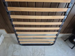 Somier metálico con lamas de madera