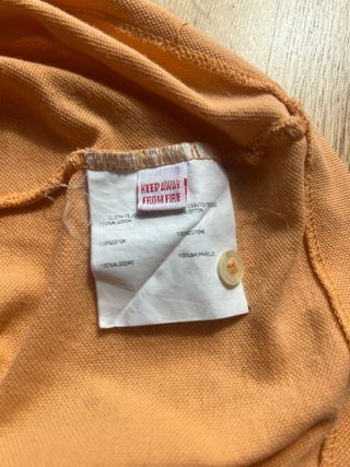 Polo Burberry Naranja Manga Corta