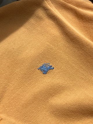 Polo Burberry Naranja Manga Corta