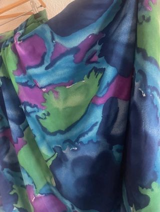 Falda Larga Gasa Estampada Cadena y top