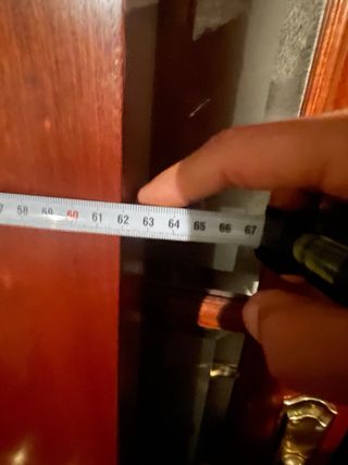 Puerta doble de madera con cristal 200*62